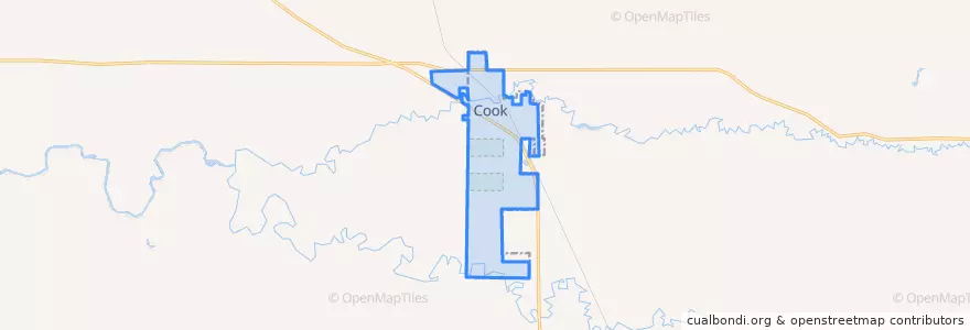 Mapa de ubicacion de Cook.