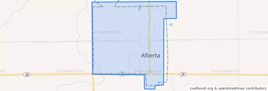 Mapa de ubicacion de Alberta.