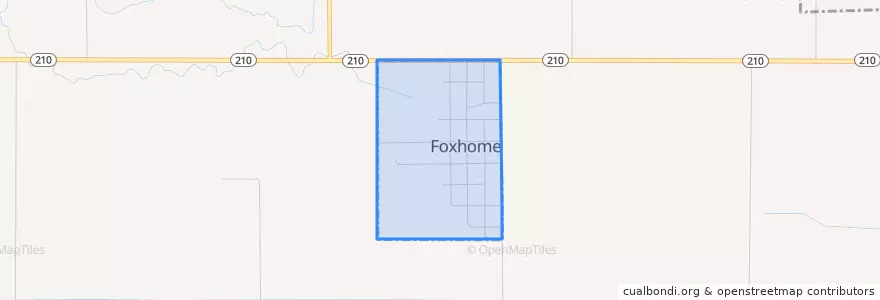 Mapa de ubicacion de Foxhome.