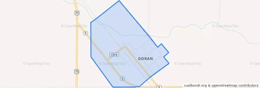 Mapa de ubicacion de Doran.