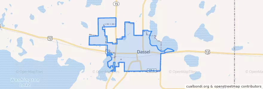 Mapa de ubicacion de Dassel.