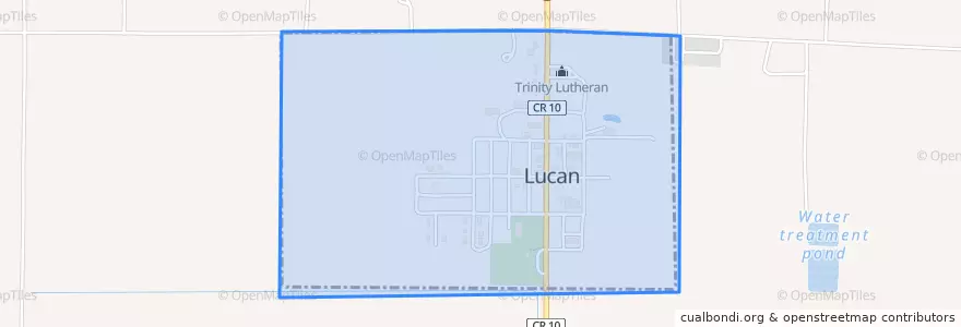 Mapa de ubicacion de Lucan.