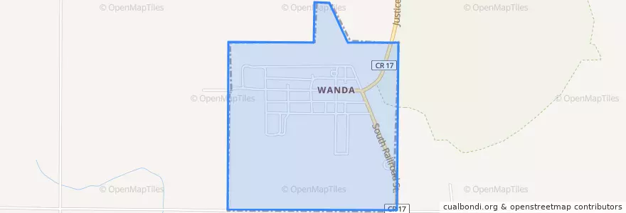 Mapa de ubicacion de Wanda.
