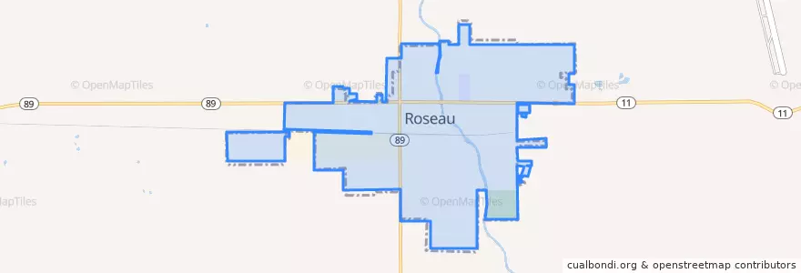 Mapa de ubicacion de Roseau.