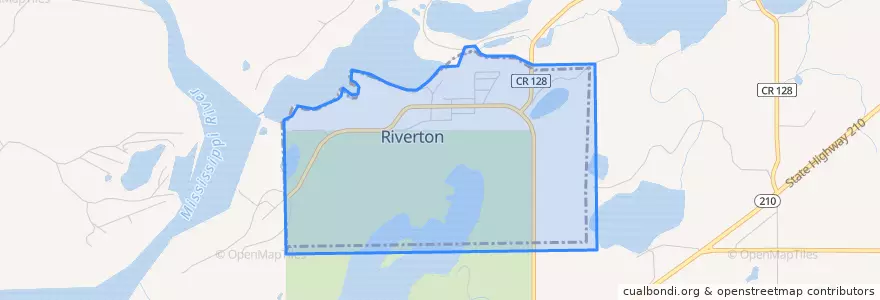 Mapa de ubicacion de Riverton.