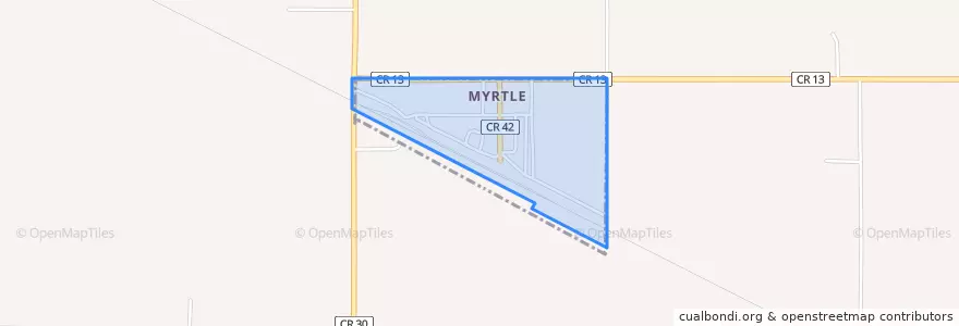 Mapa de ubicacion de Myrtle.