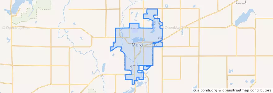 Mapa de ubicacion de Mora.