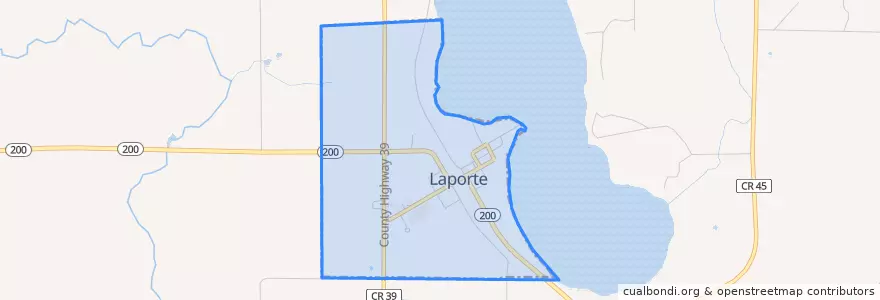Mapa de ubicacion de Laporte.