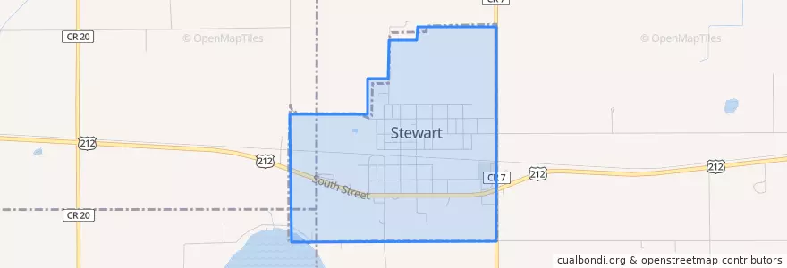 Mapa de ubicacion de Stewart.