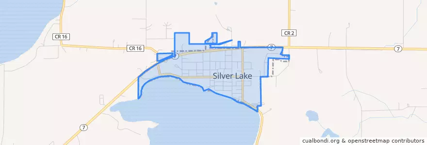 Mapa de ubicacion de Silver Lake.