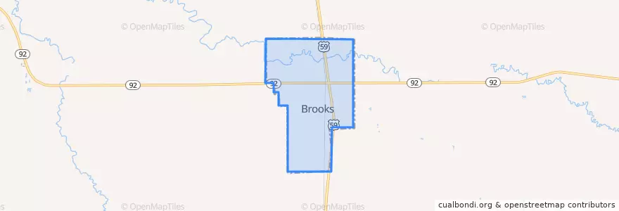 Mapa de ubicacion de Brooks.