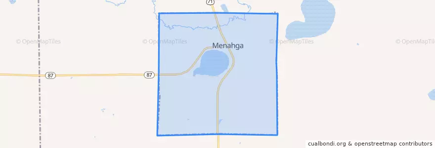 Mapa de ubicacion de Menahga.