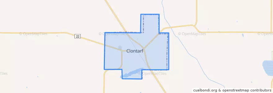 Mapa de ubicacion de Clontarf.