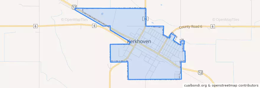 Mapa de ubicacion de Kerkhoven.