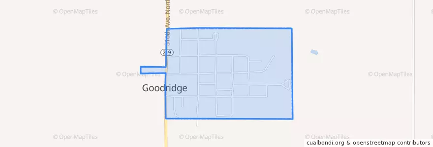 Mapa de ubicacion de Goodridge.