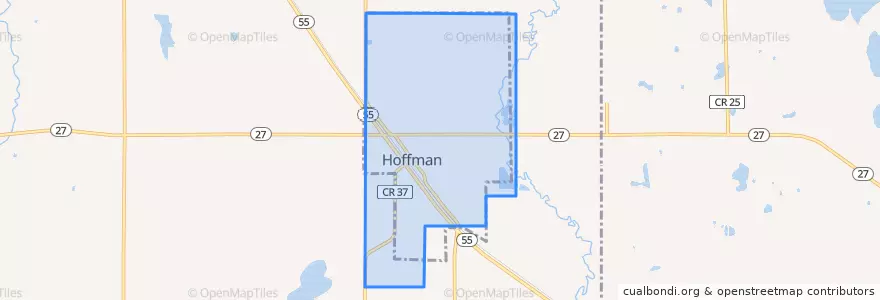 Mapa de ubicacion de Hoffman.