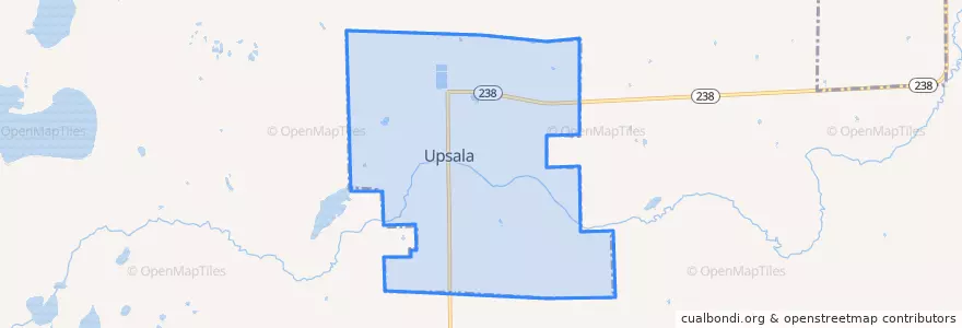 Mapa de ubicacion de Upsala.