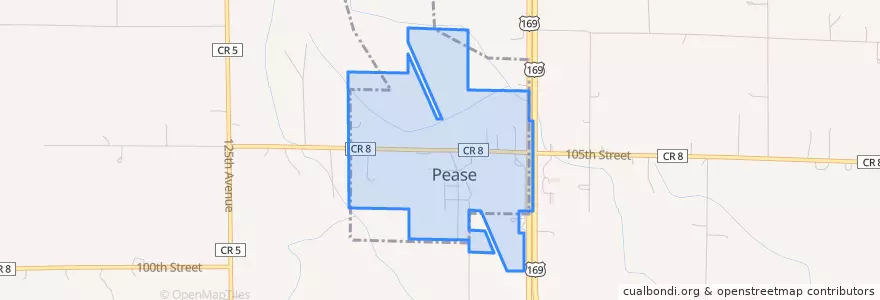 Mapa de ubicacion de Pease.