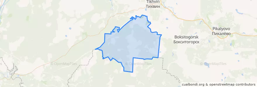 Mapa de ubicacion de Мелегежское сельское поселение.