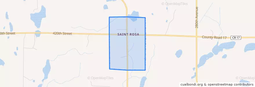 Mapa de ubicacion de St. Rosa.