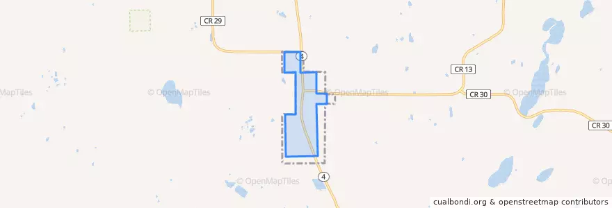 Mapa de ubicacion de Meire Grove.