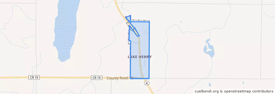 Mapa de ubicacion de Lake Henry.