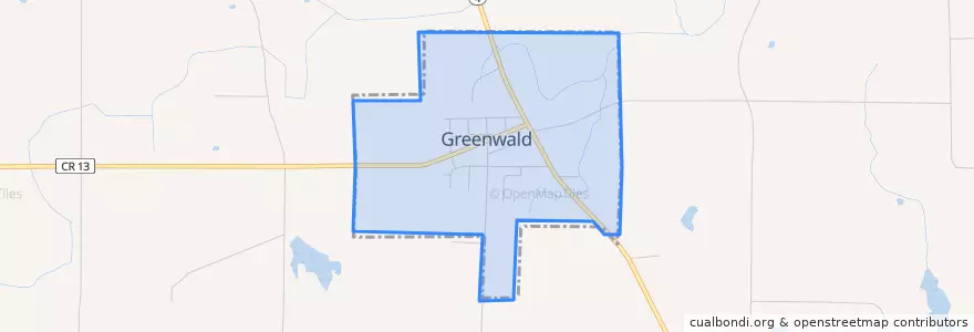 Mapa de ubicacion de Greenwald.