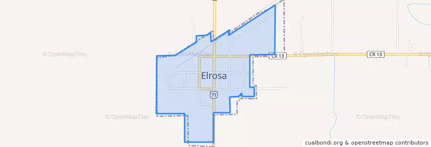 Mapa de ubicacion de Elrosa.