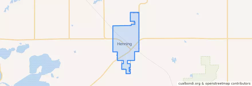 Mapa de ubicacion de Henning.