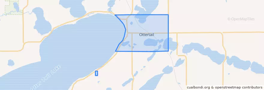 Mapa de ubicacion de Ottertail.