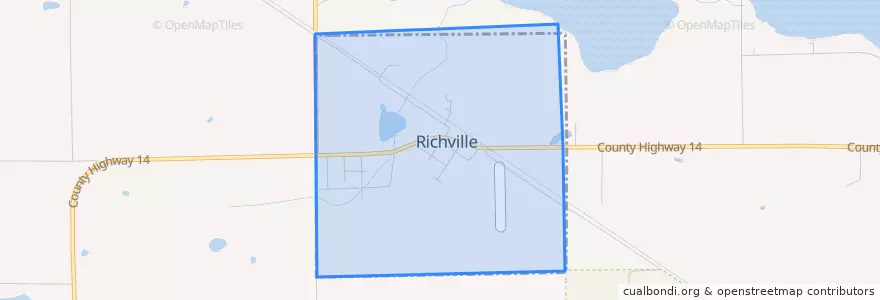 Mapa de ubicacion de Richville.