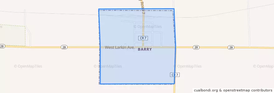 Mapa de ubicacion de Barry.