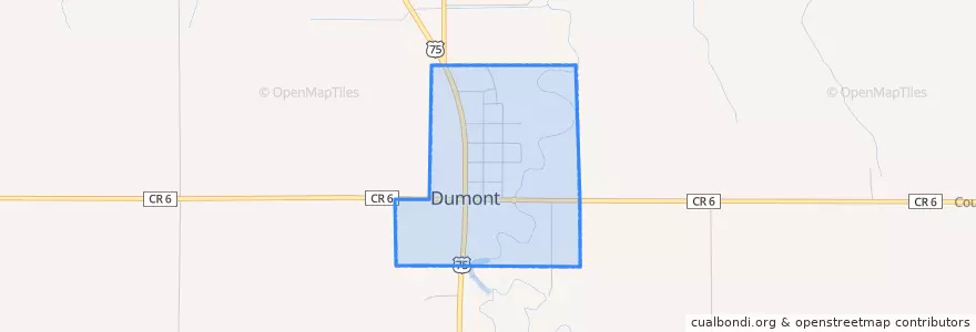 Mapa de ubicacion de Dumont.