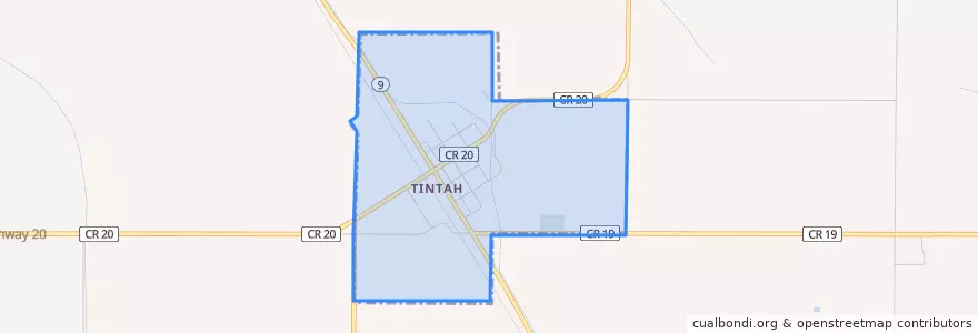 Mapa de ubicacion de Tintah.