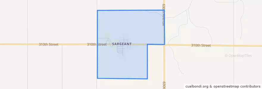 Mapa de ubicacion de Sargeant.
