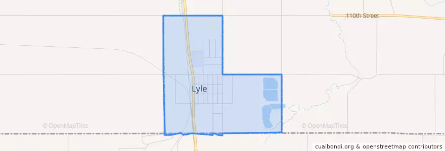 Mapa de ubicacion de Lyle.