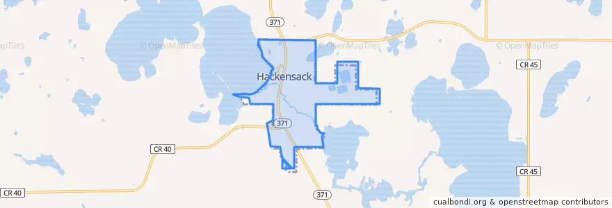 Mapa de ubicacion de Hackensack.