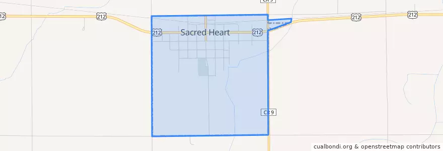 Mapa de ubicacion de Sacred Heart.