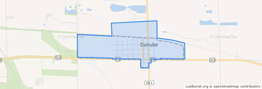 Mapa de ubicacion de Danube.