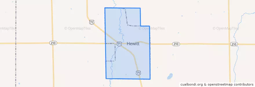 Mapa de ubicacion de Hewitt.