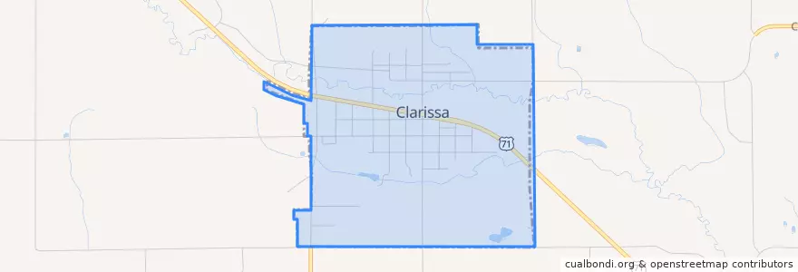 Mapa de ubicacion de Clarissa.