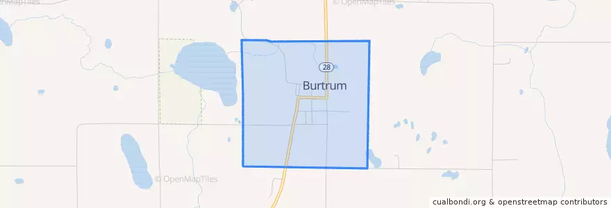 Mapa de ubicacion de Burtrum.