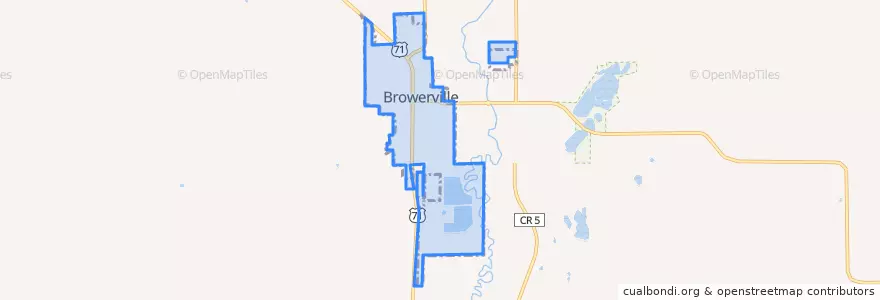 Mapa de ubicacion de Browerville.