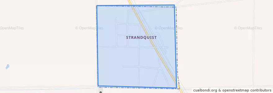Mapa de ubicacion de Strandquist.