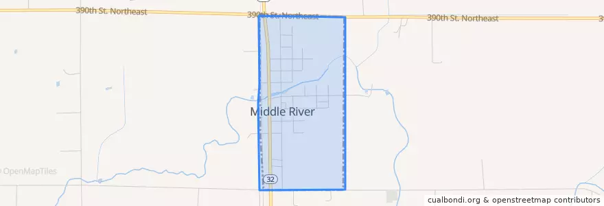 Mapa de ubicacion de Middle River.