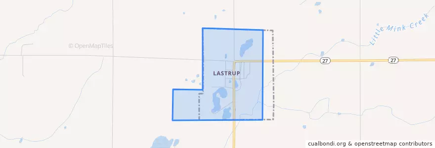 Mapa de ubicacion de Lastrup.