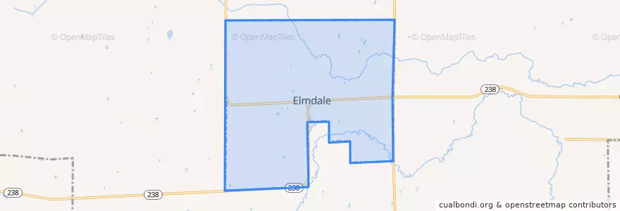 Mapa de ubicacion de Elmdale.
