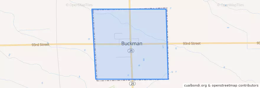 Mapa de ubicacion de Buckman.