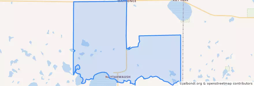 Mapa de ubicacion de Naytahwaush.