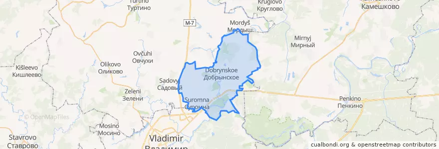 Mapa de ubicacion de Боголюбовское сельское поселение.